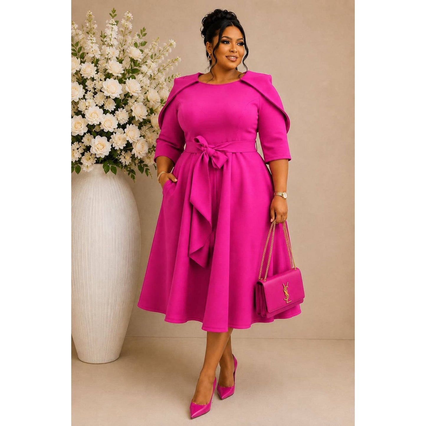 The Pretty in Power Cape Dress