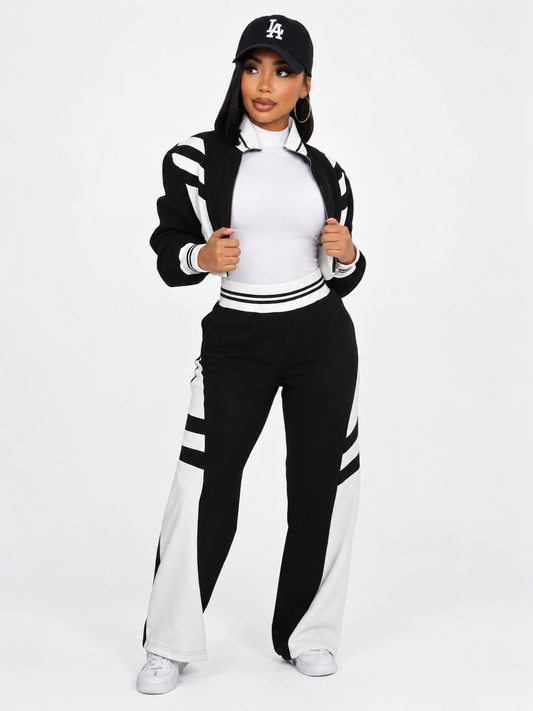 Colorblock Two-Piece Jogging Set