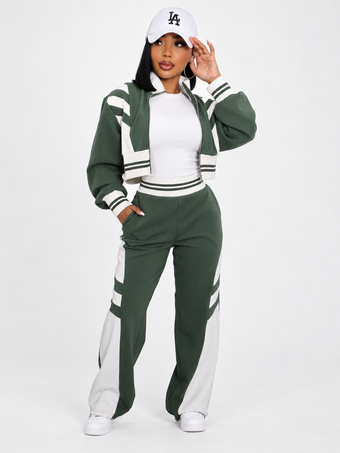 Colorblock Two-Piece Jogging Set