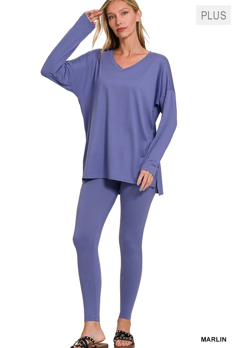 Plus Microfiber Loungewear Set