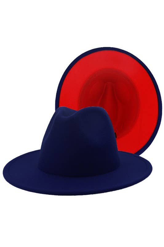 Two-tone Color Matching Fedora Hat