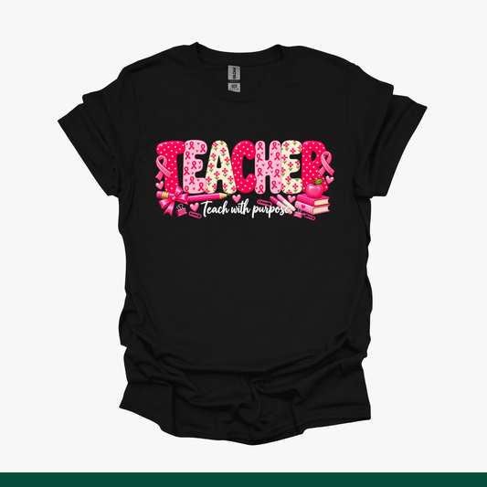 Breast Cancer Awareness Teacher Tee | Teach With Purpose
