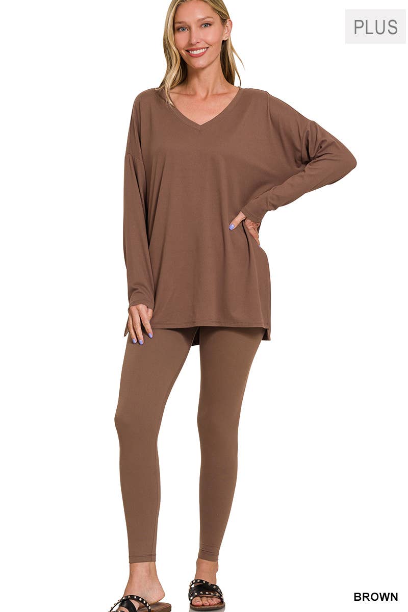 Plus Microfiber Loungewear Set