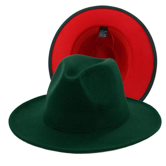 Two-tone Color Matching Fedora Hat