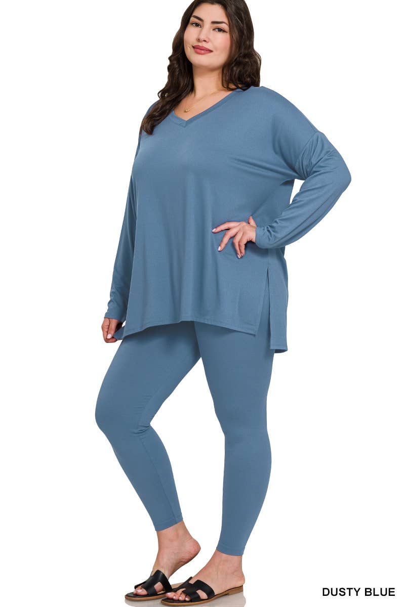 Plus Microfiber Loungewear Set