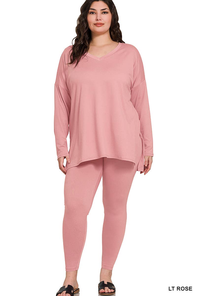 Plus Microfiber Loungewear Set