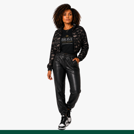 Camo Mesh Cropped Jacket