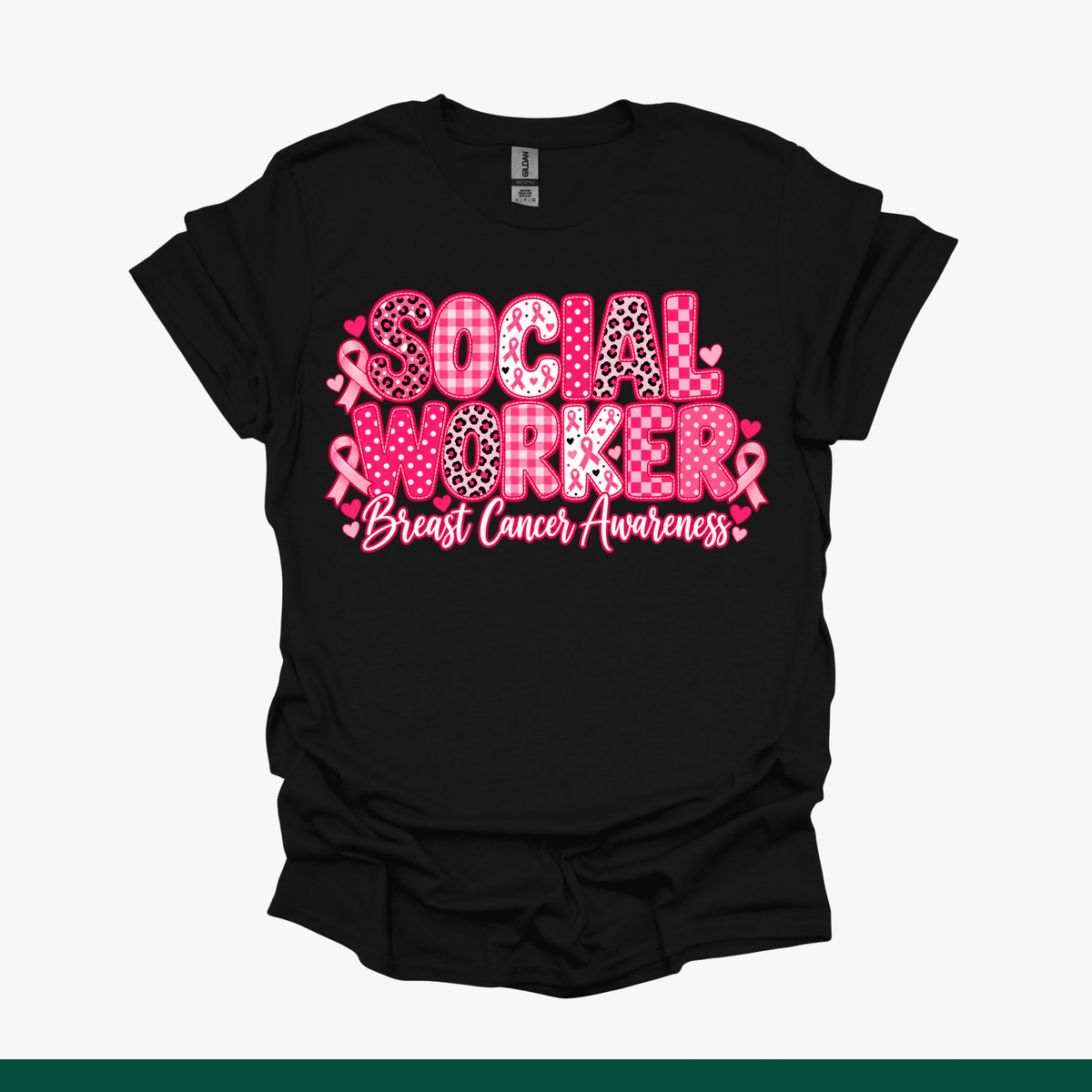 Social Worker Breast Cancer Awareness Tee