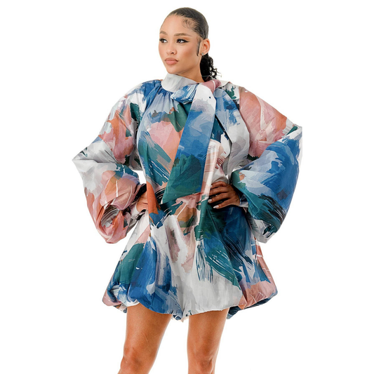 PLUS SIZE ABSTRACT DREAM DRESS