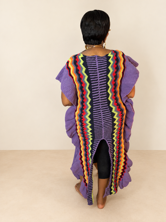 Color Me Brave Ruffle Knit Maxi Sweater