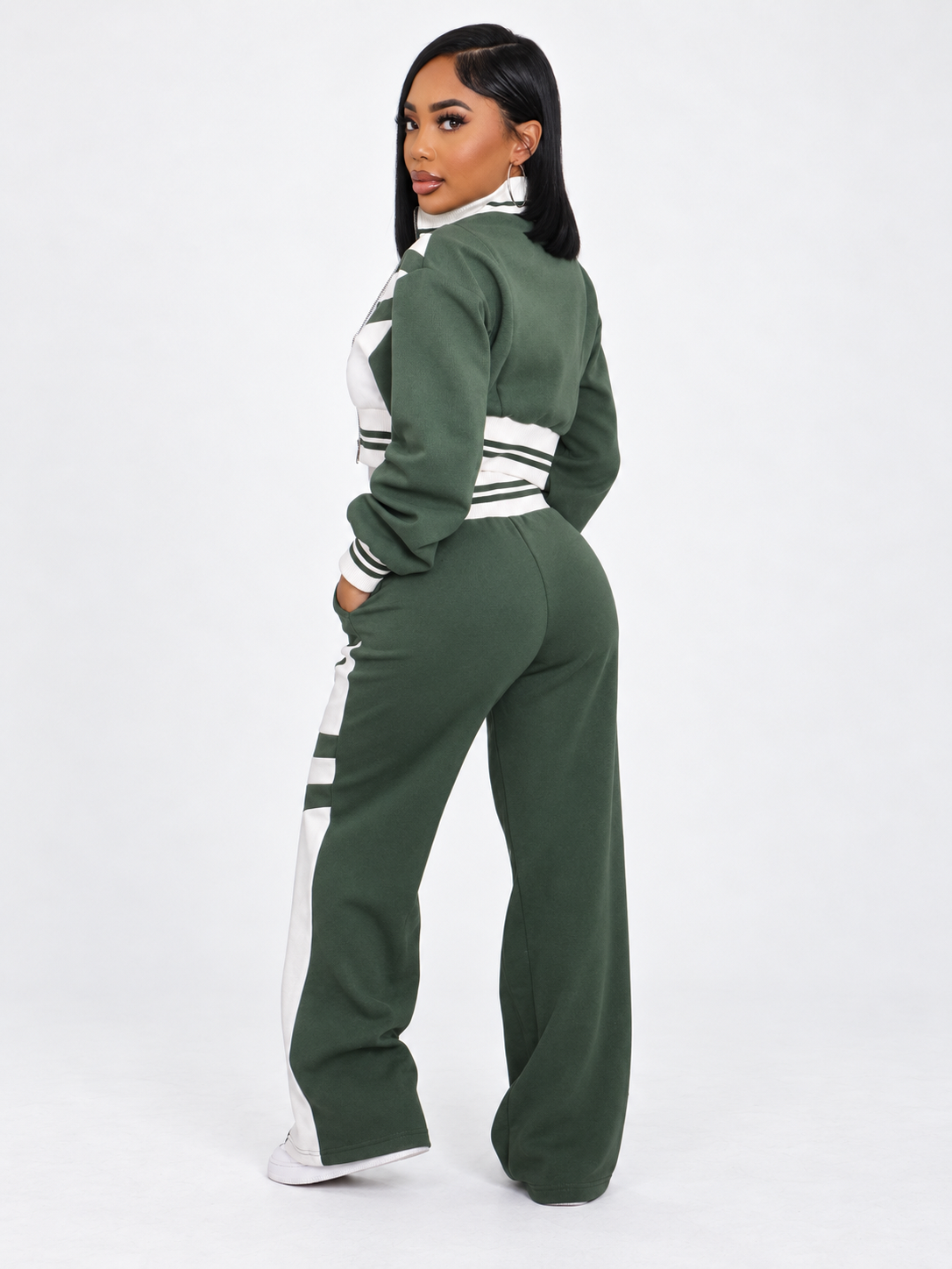 Colorblock Two-Piece Jogging Set