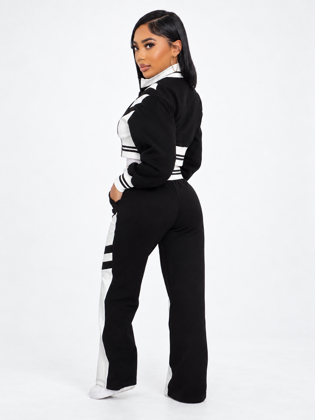 Colorblock Two-Piece Jogging Set