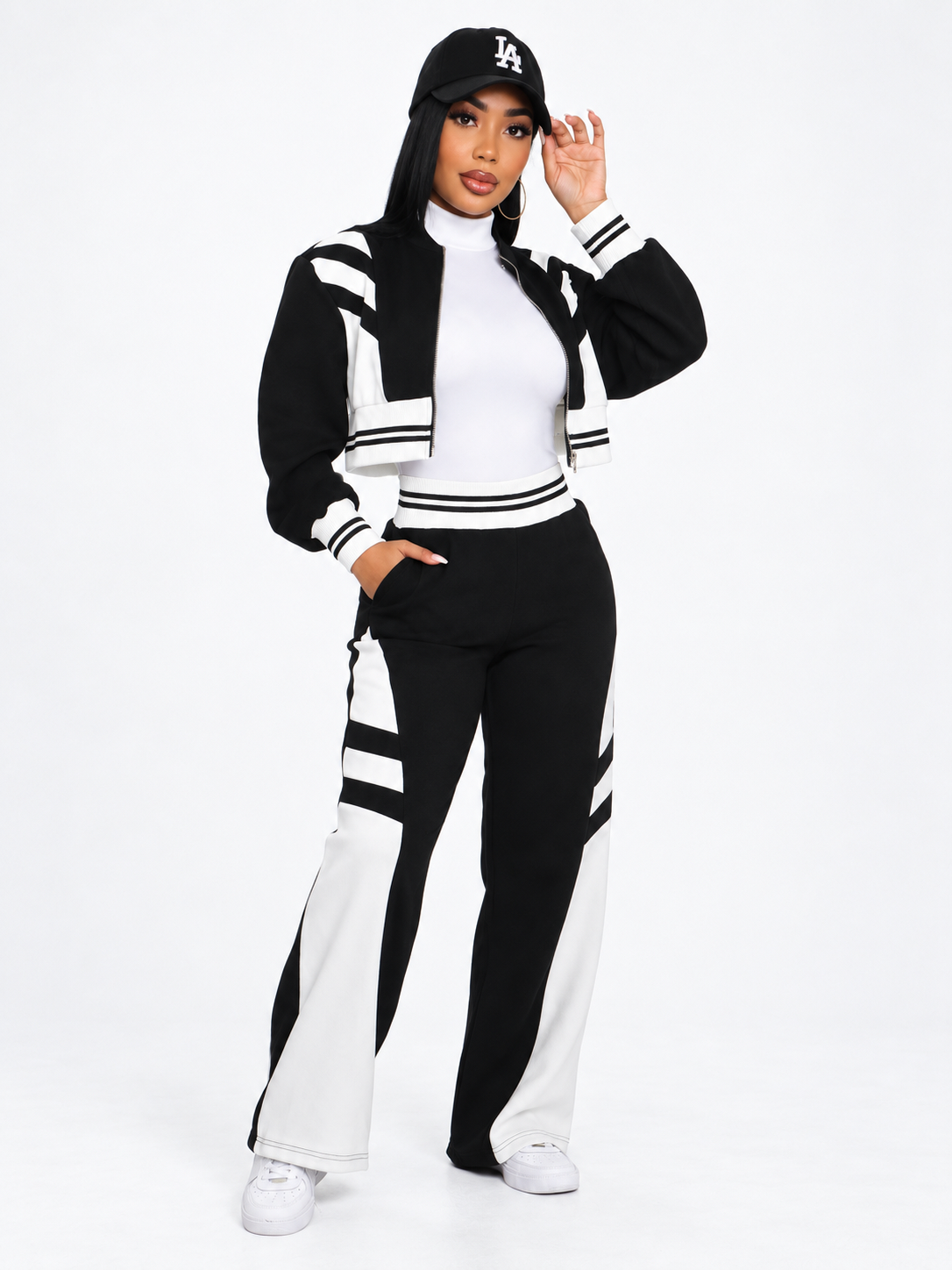 Colorblock Two-Piece Jogging Set