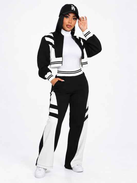 Colorblock Two-Piece Jogging Set