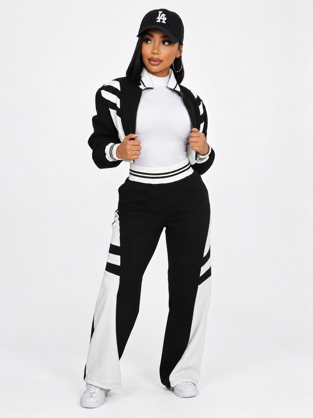 Colorblock Two-Piece Jogging Set