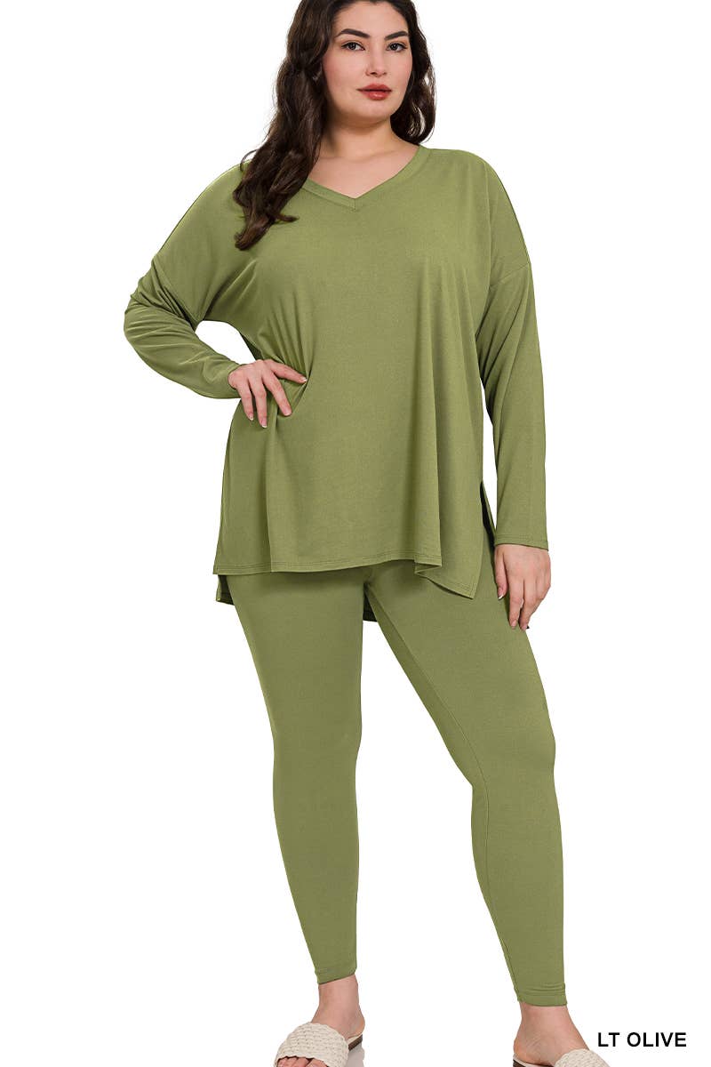 Plus Microfiber Loungewear Set
