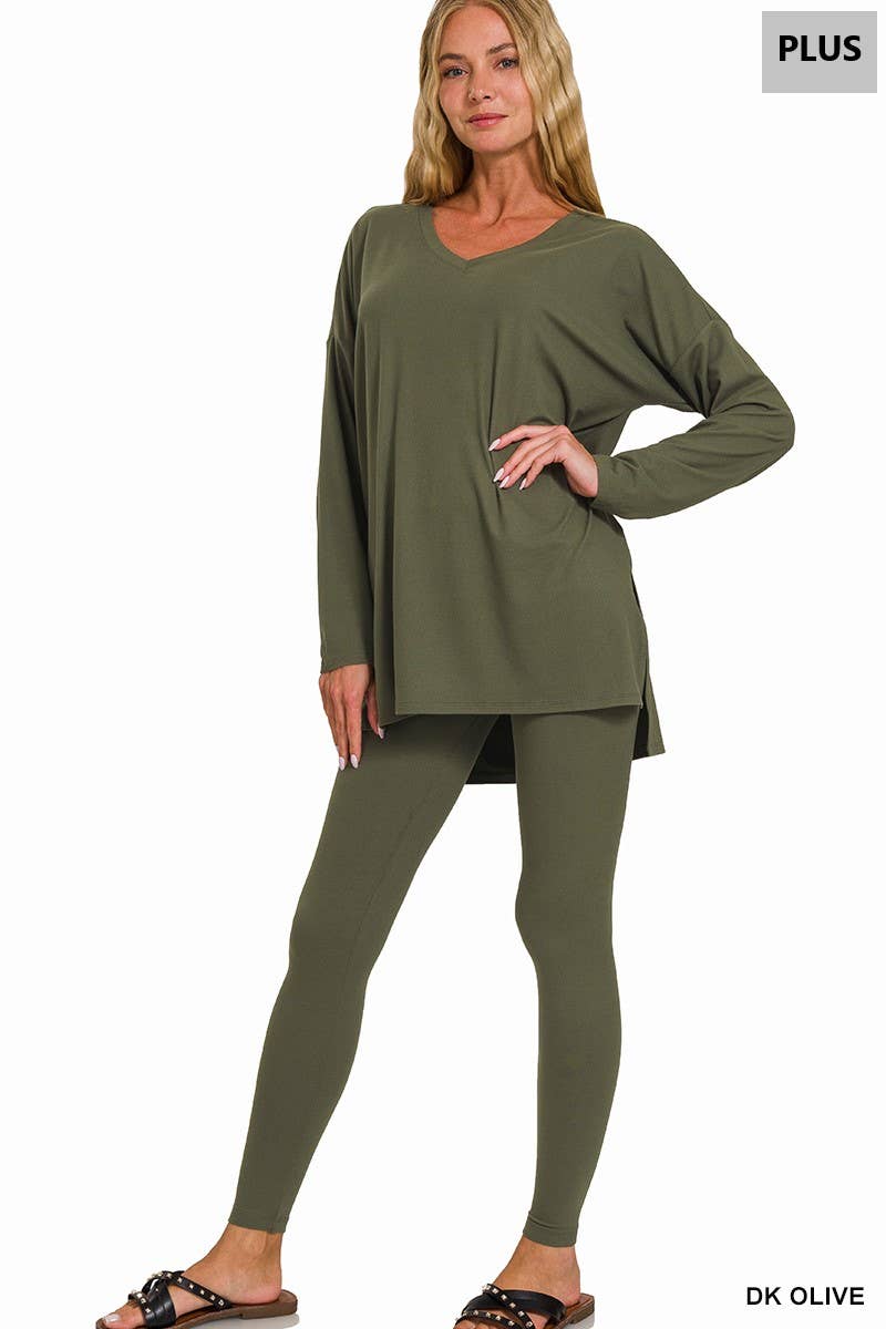 Plus Microfiber Loungewear Set