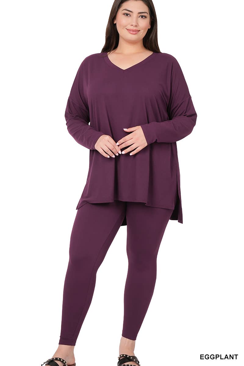 Plus Microfiber Loungewear Set