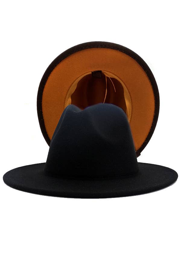 Two-tone Color Matching Fedora Hat